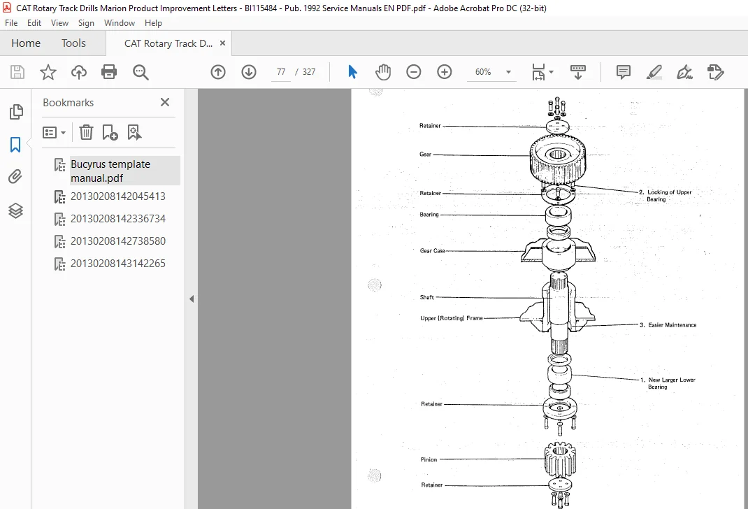 CAT Rotary Track Drills Marion Product Improvement Letters Manual - PDF DOWNLOAD - Image 4
