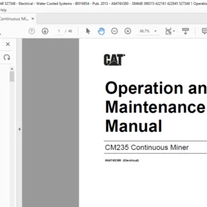 CM445 Operation & Maintenance Manual- CAT Continuous Miner CM445 - PDF DOWNLOAD