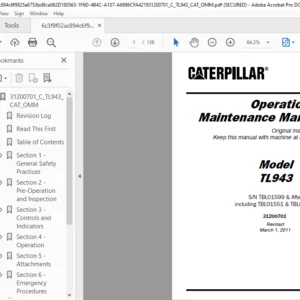 Cat TL943 Operation & Maintenance Manual - PDF DOWNLOAD