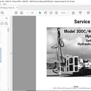 Cat 300C 400C 402 Hydra-Trac Self Contained Hydraulic Track Drill Service Manual - PDF DOWNLOAD