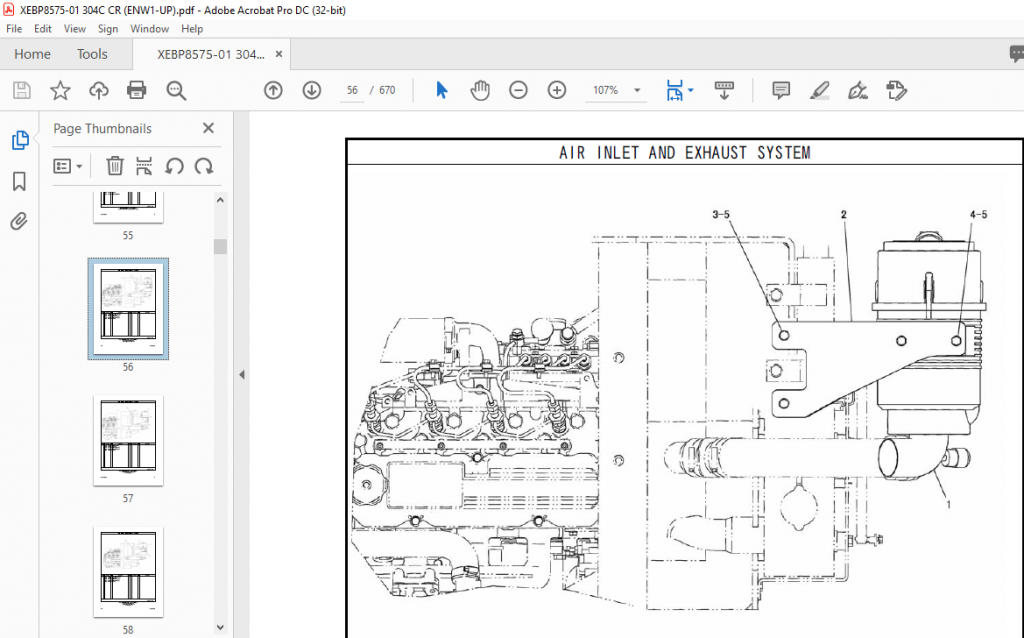 Cat 304C CR Mini Hydraulic Excavator (S4Q2 Engine) Parts Manual - PDF ...