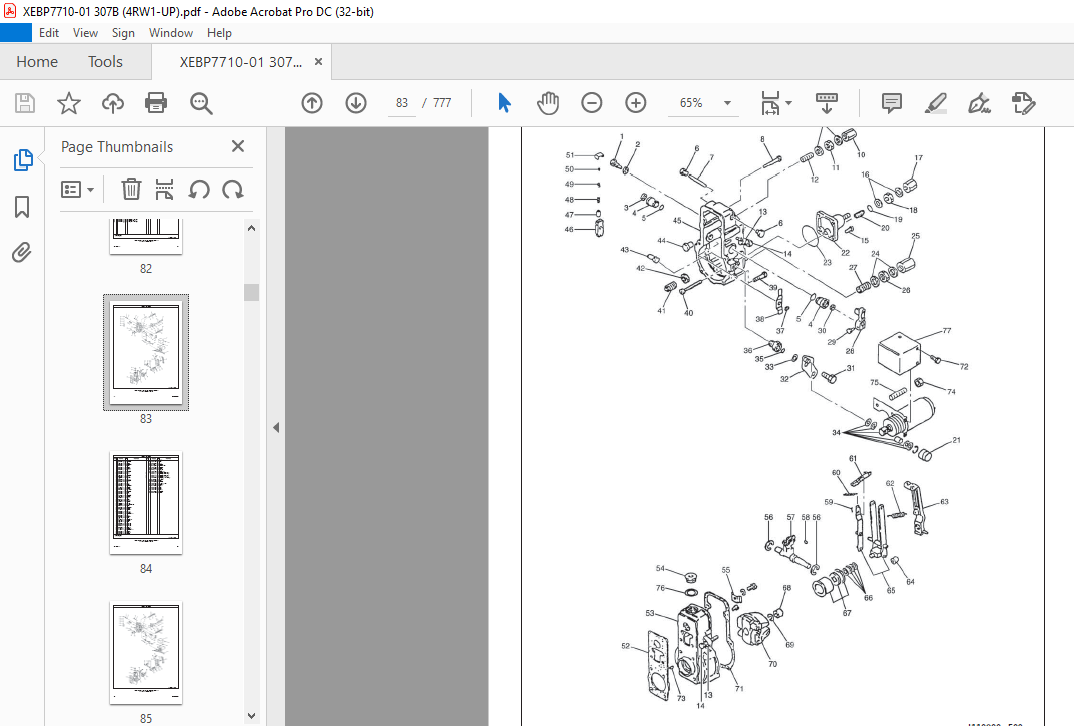 Cat 307B Excavator (4M40 Engine) Parts Manual - PDF DOWNLOAD ...