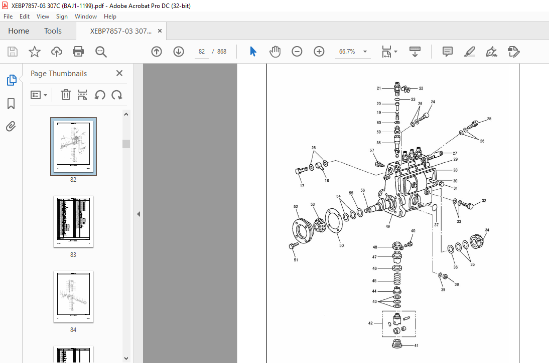 Cat 307C Excavator (4M40 Engine) Parts Manual - PDF DOWNLOAD ...