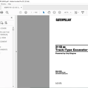 Cat 311D RR Track-Type Excavators (C4.2 Engine) Parts Manual - PDF DOWNLOAD