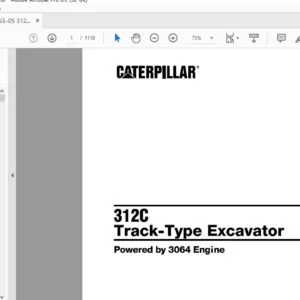 Cat 312C Track-Type Excavator (3064 Engine) Parts Manual - PDF DOWNLOAD