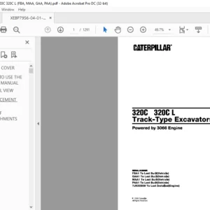 Cat 320C 320C L Track-Type Excavators (3066 Engine) Parts Manual - PDF DOWNLOAD
