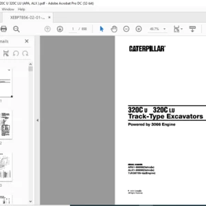 Cat 320C U 320C LU Track-Type Excavators (3066 Engine) Parts Manual - PDF DOWNLOAD