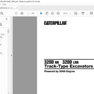 Cat 320D RR 320D LRR Track-Type Excavator (3066 Engine) Parts Manual - PDF DOWNLOAD