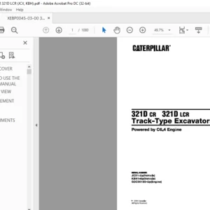 Cat 321D CR 321D LCR Track-Type Excavator (C6.4 Engine) Parts Manual - PDF DOWNLOAD