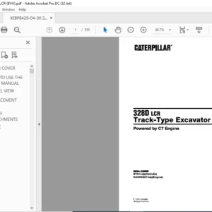 Cat 328D LCR Track-Type Excavator (C7 Engine) Parts Manual - PDF DOWNLOAD