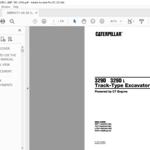 Cat 329D 329D L Track-Type Excavator (C7 Engine) Parts Manual - PDF DOWNLOAD