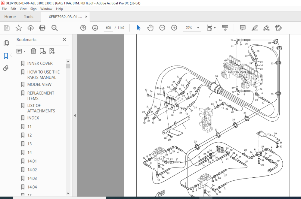 Cat 330C 330C L Track-Type Excavators (C9 Engine) Parts Manual - PDF ...