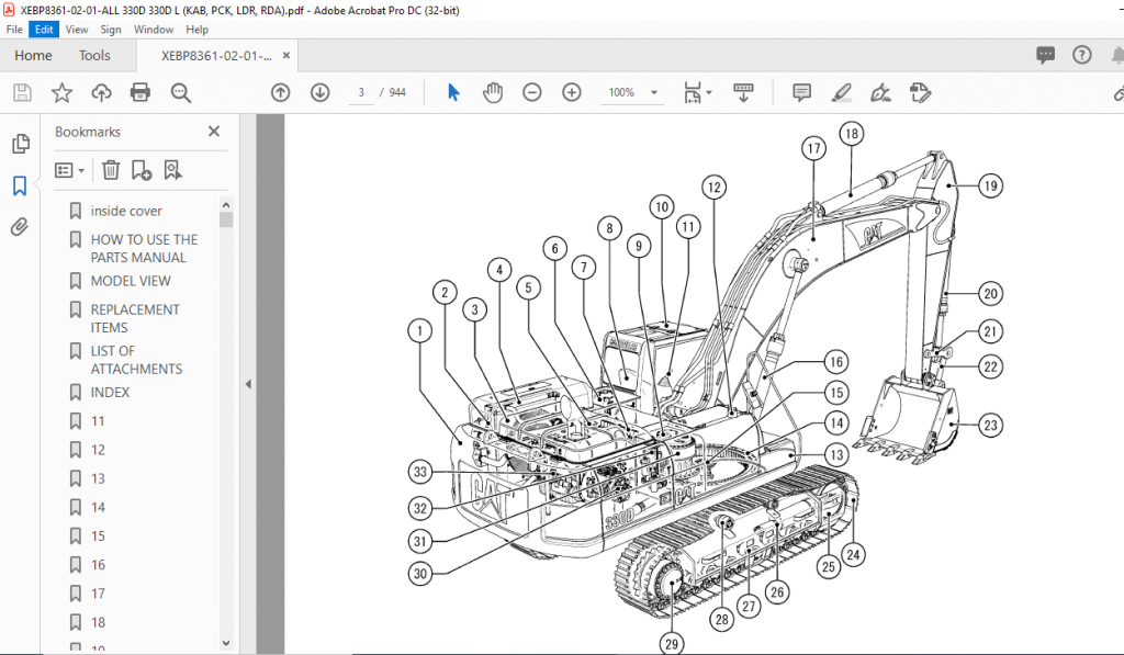 Cat 330d 330d L Track Type Excavators C9 Engine Parts Manual Pdf