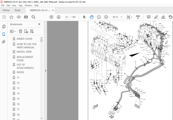 Cat 345C 345C L Track-Type Excavators (C13 Engine) Parts Manual - PDF ...