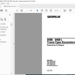 Cat 345D 345D L Track-Type Excavators (C13 Engine) Parts Manual - PDF DOWNLOAD