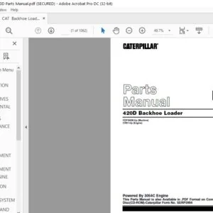Cat 420D Backhoe Loaders Parts Manual - PDF DOWNLOAD