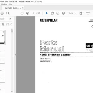 Cat 428C Backhoe Loader Parts Manual - PDF DOWNLOAD
