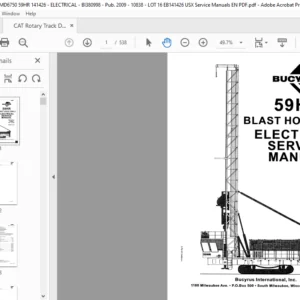 Cat 59 HR Blast Hole Drill Electrical Service Manual SN 141426 - PDF DOWNLOAD
