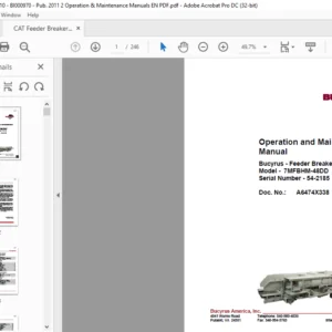 Cat 7MFBHM-48DD Feeder Breaker Operation & Maintenance Manual - PDF DOWNLOAD