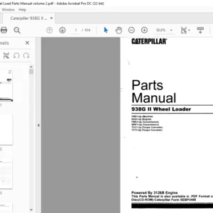 Cat 938G II Wheel Loader Parts Manual VOLUME II - PDF DOWNLOAD