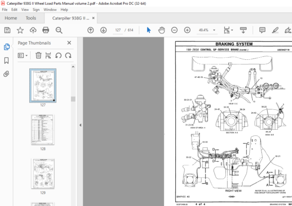 Cat 938G II Wheel Loader Parts Manual VOLUME II - PDF DOWNLOAD ...