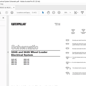 Cat 950G & 962G Wheel Loader Electrical System Schematic Manual - PDF DOWNLOAD