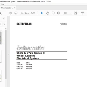 Cat 966G & 972G Series II Electrical System Wheel Loaders Schematic - PDF DOWNLOAD