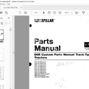 Cat D6R Custom Parts Manual Track-Type Tractors - PDF DOWNLOAD