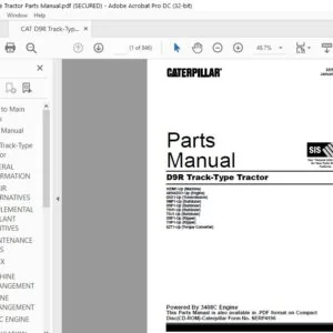 Cat D9R Track-Type Tractor Parts Manual - PDF DOWNLOAD