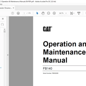 Cat FB140 Feeder Breaker Operation & Maintenance Manual SN FBS02200 - PDF DOWNLOAD