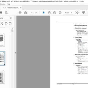 Cat FB140 Operation & Maintenance Manual SN 54-2183 & 54-2194 - PDF DOWNLOAD