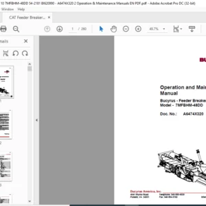 Cat Feeder Breaker 7MFBHM-48DD Operation And Maintenance Manual - PDF DOWNLOAD