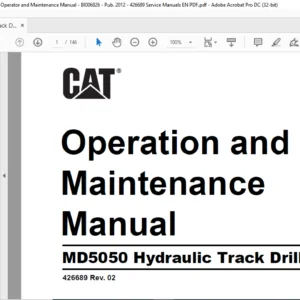 Cat MD5050 Hydraulic Track Drill Operation & Maintenance Manual - PDF DOWNLOAD