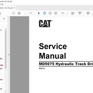 Cat MD5075 Hydraulic Track Drill Service Manual SN 435119 - PDF DOWNLOAD