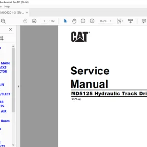 Cat MD5125 Hydraulic Track Drill Service Manual - PDF DOWNLOAD