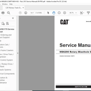 Cat MD6290 Rotary Blasthole Drill Service Manual SN 2C68F79 - PDF DOWNLOAD