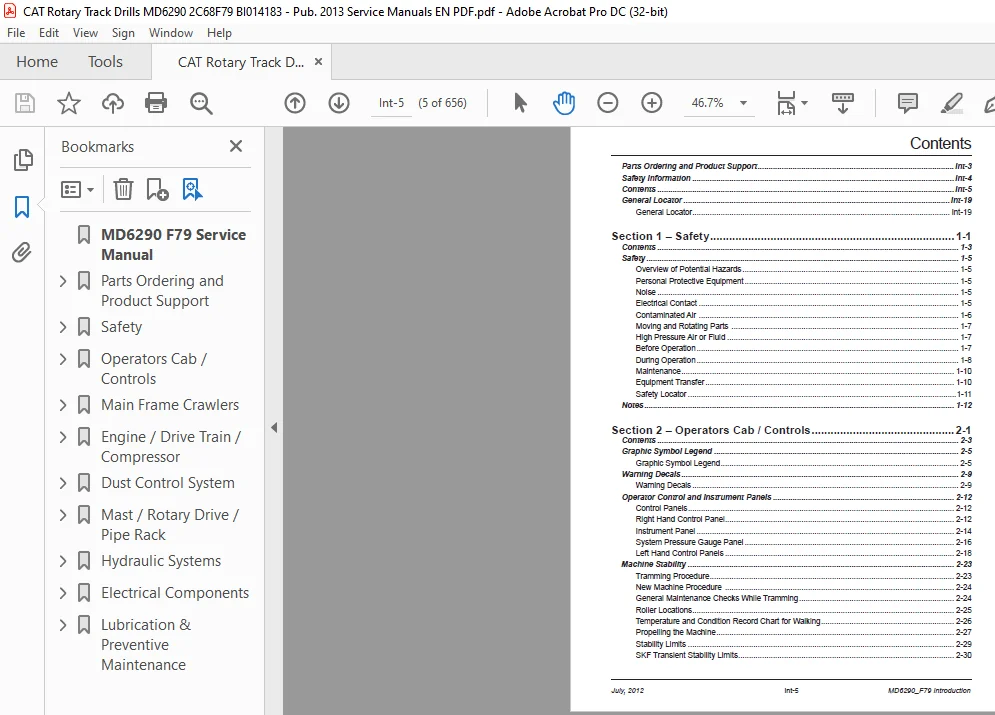 Cat MD6290 Rotary Blasthole Drill Service Manual SN 2C68F79 - PDF DOWNLOAD - Image 4