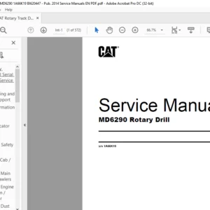 Cat MD6290 Rotary Drill SKS-W Infinity Blasthole Drill Service Manual SN 1A66K19 - PDF DOWNLOAD