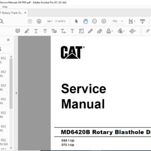 Cat MD6420B Rotary Blasthole Drill Service Manual - PDF DOWNLOAD