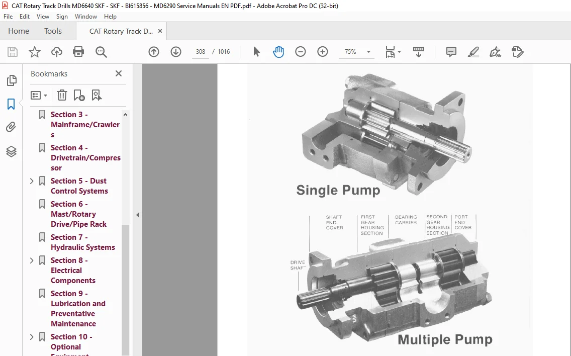 Cat MD6640 SKF Rotary Blasthole Track Drill Service Manual PN 417199 - PDF DOWNLOAD - Image 4