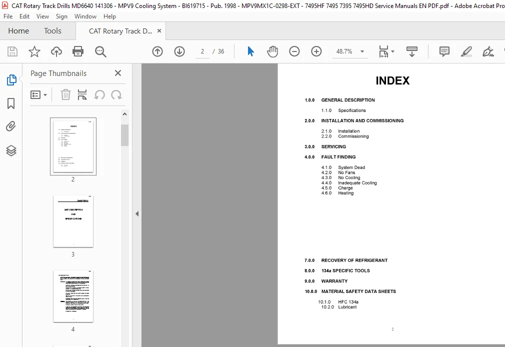 Cat MPV9MX1C Mining Drills Shovels Draglines Service Manual - PDF DOWNLOAD - Image 4