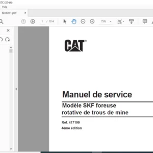 Cat Modèle SKF foreuse rotative de trous de mine Manuel de service - PDF DOWNLOAD