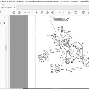 Cat P11, 14 Design A Series Axial Piston Pump, Variable Displacement wAuxlliary Package Gold cup Service Manual