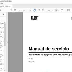 Cat Perforadora de agujeros para explosivos giratoria MD6540 Manual de servicio - (SPANISH)