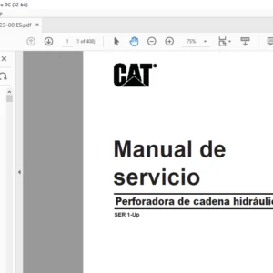Cat Perforadora de cadena hidráulica MD5075 Manual de servicio - (SPANISH)