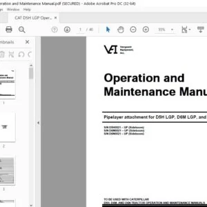 Cat Pipelayer attachment for D5H LGP D6M LGP & D6N LGP Operation and Maintanence Manual