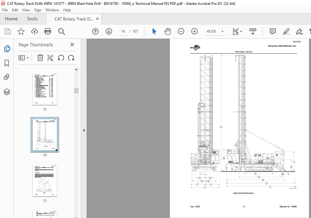 Cat Rotary Track Drills 49RIII Blast Hole Drill Operator’s Manual - PDF DOWNLOAD - Image 4