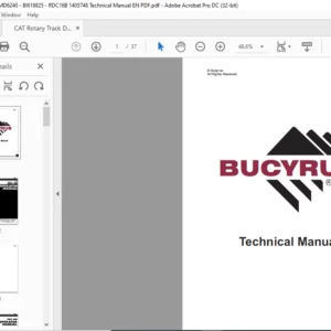 Cat Rotary Track Drills RDC 16B  Operator Manual  - PDF DOWNLOAD