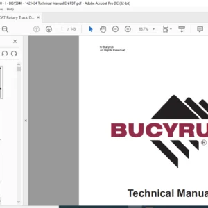 Cat SCH5000 Self Contained Rotary Hydraulic Track Drill Operator Manual - PDF DOWNLOAD