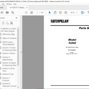 Cat TL642 Parts Manual - PDF DOWNLOAD